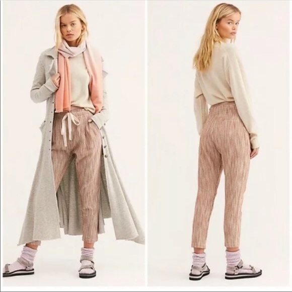 Free People Pants - Free People Light At Sunrise Crop Pants Size 0 Drawstring High Waist